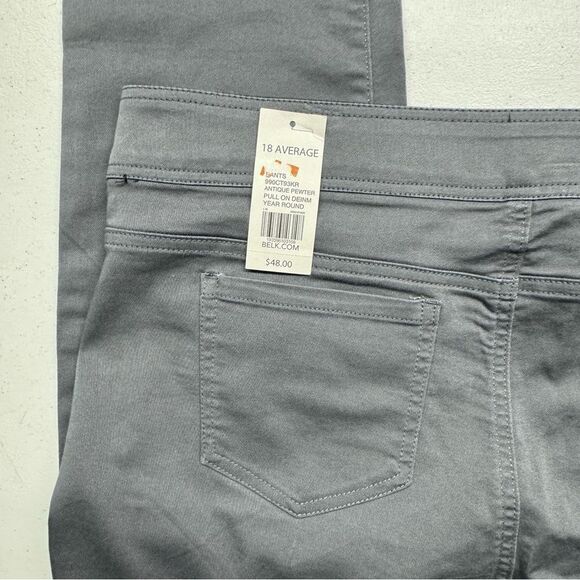 Kim Rogers gray pants size 18 average straight tummy control women’s NWT - Picture 4 of 4